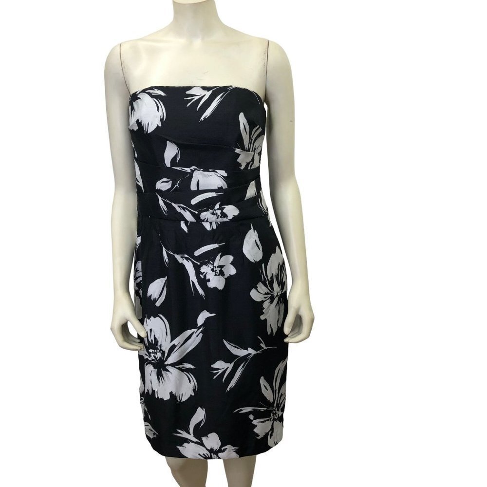WHITE‎ HOUSE BLACK MARKET STRAPLESS SHEATH DRESS size 00